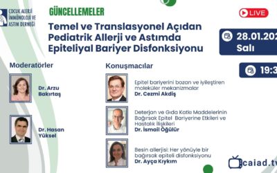 Temel ve Translasyonel Açıdan  Pediatrik Allerji ve Astımda  Epiteliyal Bariyer Disfonksiyonu